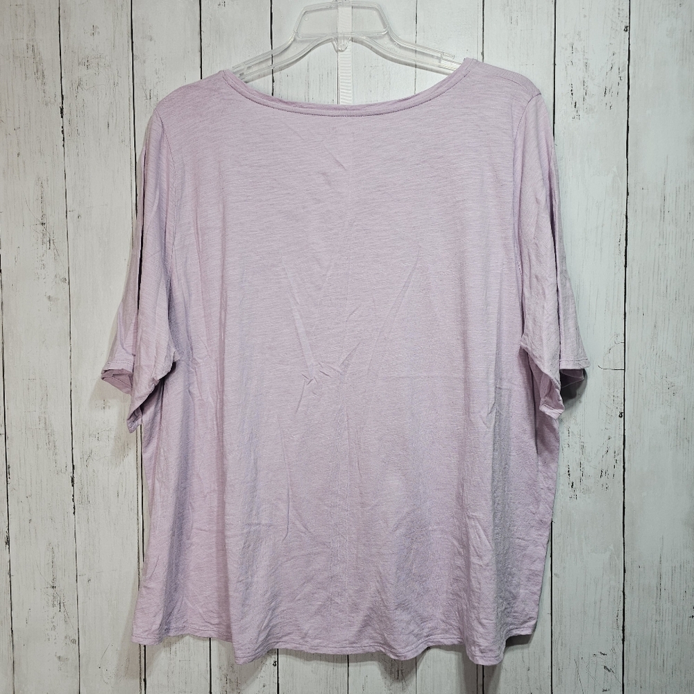 EILEEN FISHER Women's Lavender T-shirt Organic Cotton Relaxed Fit S/S Size 3X. - Picture 7 of 7